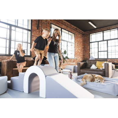 Lot de 4 blocs en mousse: escaliers toboggan et pont